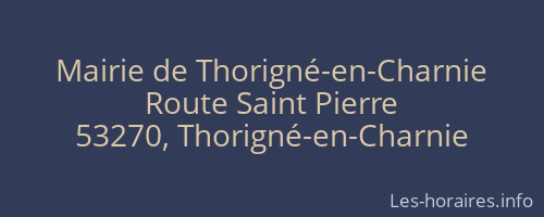 Mairie de Thorigné-en-Charnie
