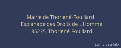 Mairie de Thorigné-Fouillard