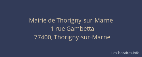 Mairie de Thorigny-sur-Marne