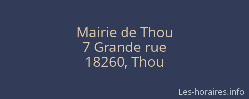 Mairie de Thou