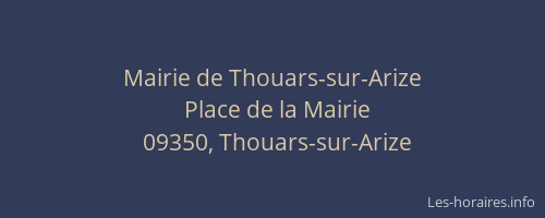 Mairie de Thouars-sur-Arize