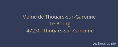 Mairie de Thouars-sur-Garonne