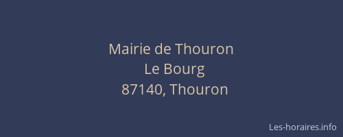 Mairie de Thouron