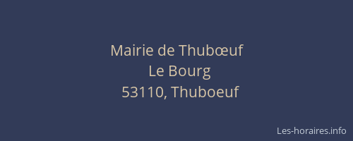 Mairie de Thubœuf