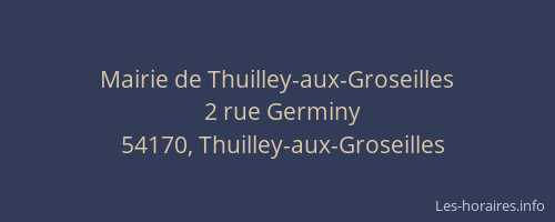 Mairie de Thuilley-aux-Groseilles