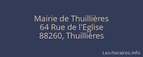 Mairie de Thuillières