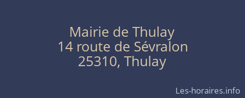 Mairie de Thulay