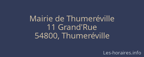 Mairie de Thumeréville