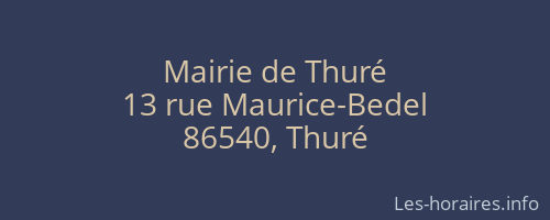 Mairie de Thuré