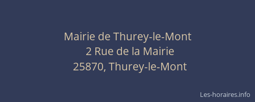Mairie de Thurey-le-Mont