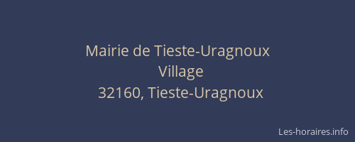 Mairie de Tieste-Uragnoux