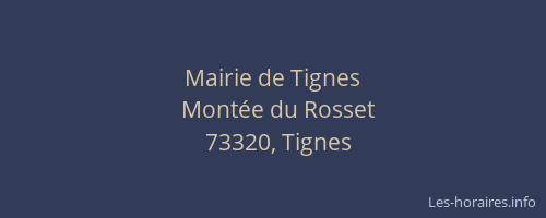 Mairie de Tignes