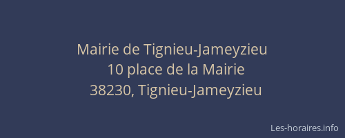 Mairie de Tignieu-Jameyzieu
