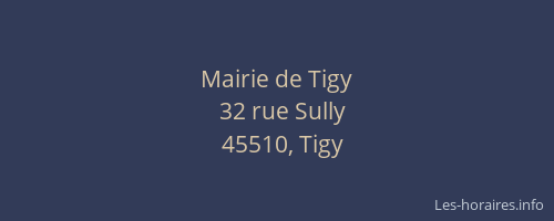 Mairie de Tigy