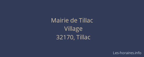 Mairie de Tillac