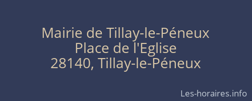 Mairie de Tillay-le-Péneux