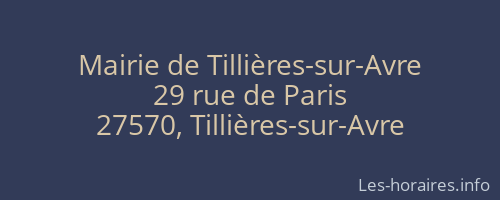 Mairie de Tillières-sur-Avre