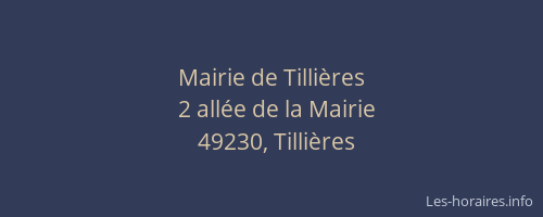 Mairie de Tillières