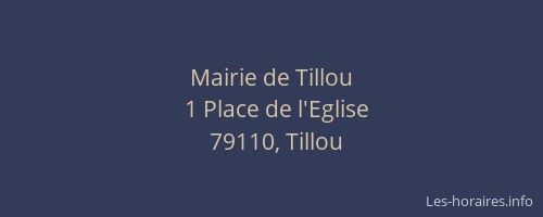 Mairie de Tillou
