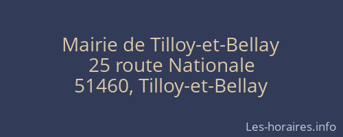 Mairie de Tilloy-et-Bellay