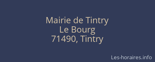 Mairie de Tintry
