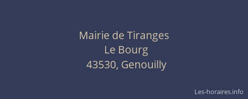 Mairie de Tiranges