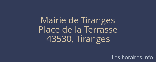 Mairie de Tiranges
