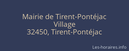 Mairie de Tirent-Pontéjac