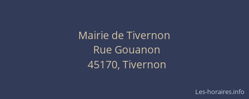 Mairie de Tivernon