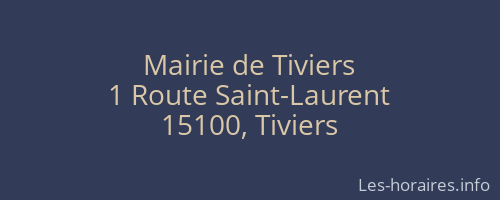 Mairie de Tiviers