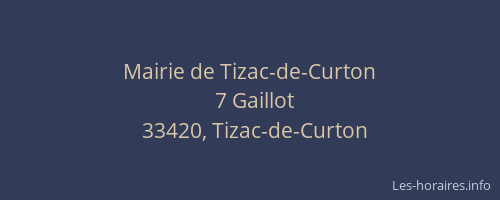 Mairie de Tizac-de-Curton