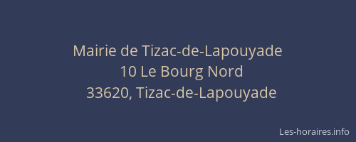 Mairie de Tizac-de-Lapouyade