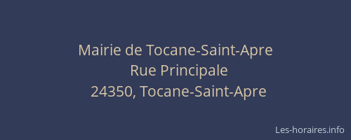 Mairie de Tocane-Saint-Apre
