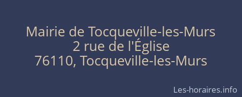 Mairie de Tocqueville-les-Murs