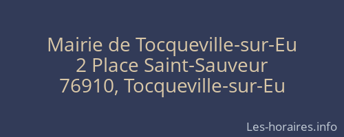 Mairie de Tocqueville-sur-Eu
