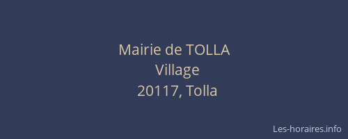 Mairie de TOLLA