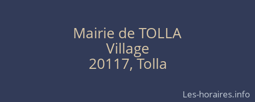 Mairie de TOLLA