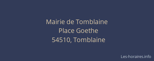 Mairie de Tomblaine