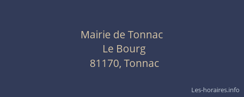 Mairie de Tonnac