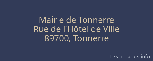 Mairie de Tonnerre
