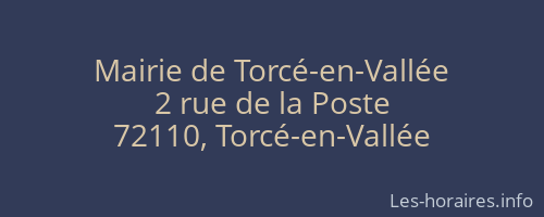 Mairie de Torcé-en-Vallée