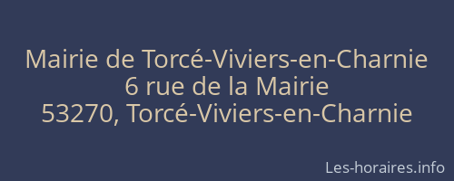 Mairie de Torcé-Viviers-en-Charnie