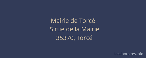 Mairie de Torcé