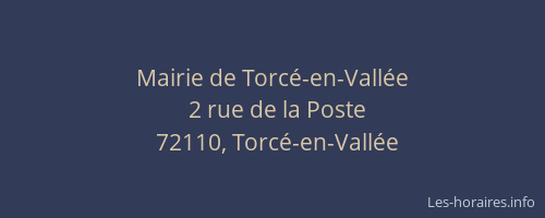 Mairie de Torcé-en-Vallée