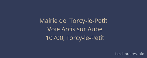 Mairie de  Torcy-le-Petit