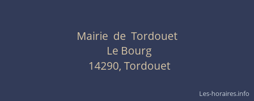Mairie  de  Tordouet