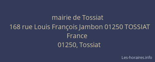 mairie de Tossiat