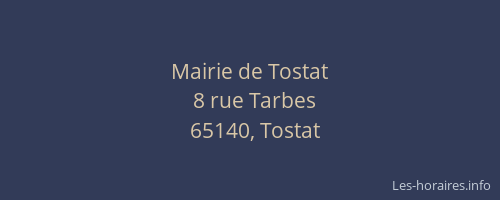 Mairie de Tostat