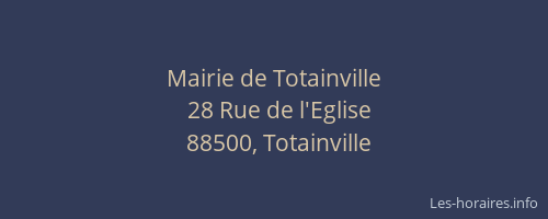Mairie de Totainville