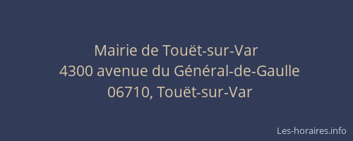 Mairie de Touët-sur-Var